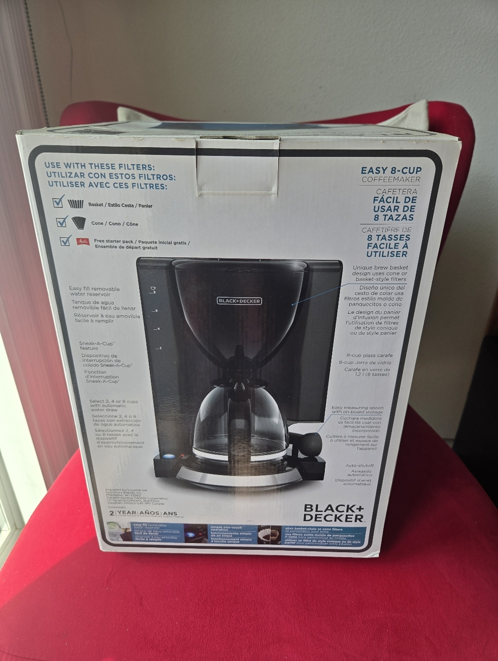 Black & Decker Black and Clear 8-Cup Drip Coffee Maker